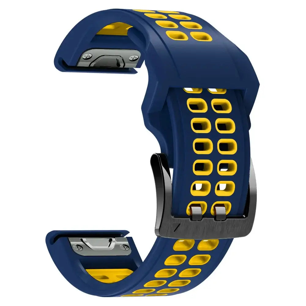 Bracelet de montre en silicone QuickFit 22mm et 26mm, respirant, adapté au sport, interchangeable, élégant | Sulvida