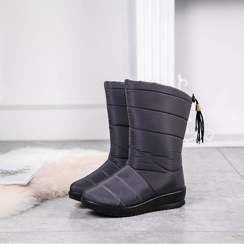 Gevoerde Winterlaarzen Dames met Antislip Zool en Kunstbont Voering voor Koude Dagen Warme Winterschoenen | Sulvida