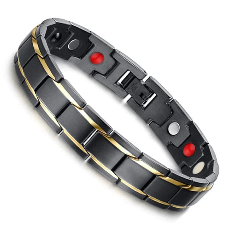 Magnetische Armband Gezondheid Stijlvol Roestvrij Staal Balans Energie Herstel Wellness Design Therapie | Sulvida