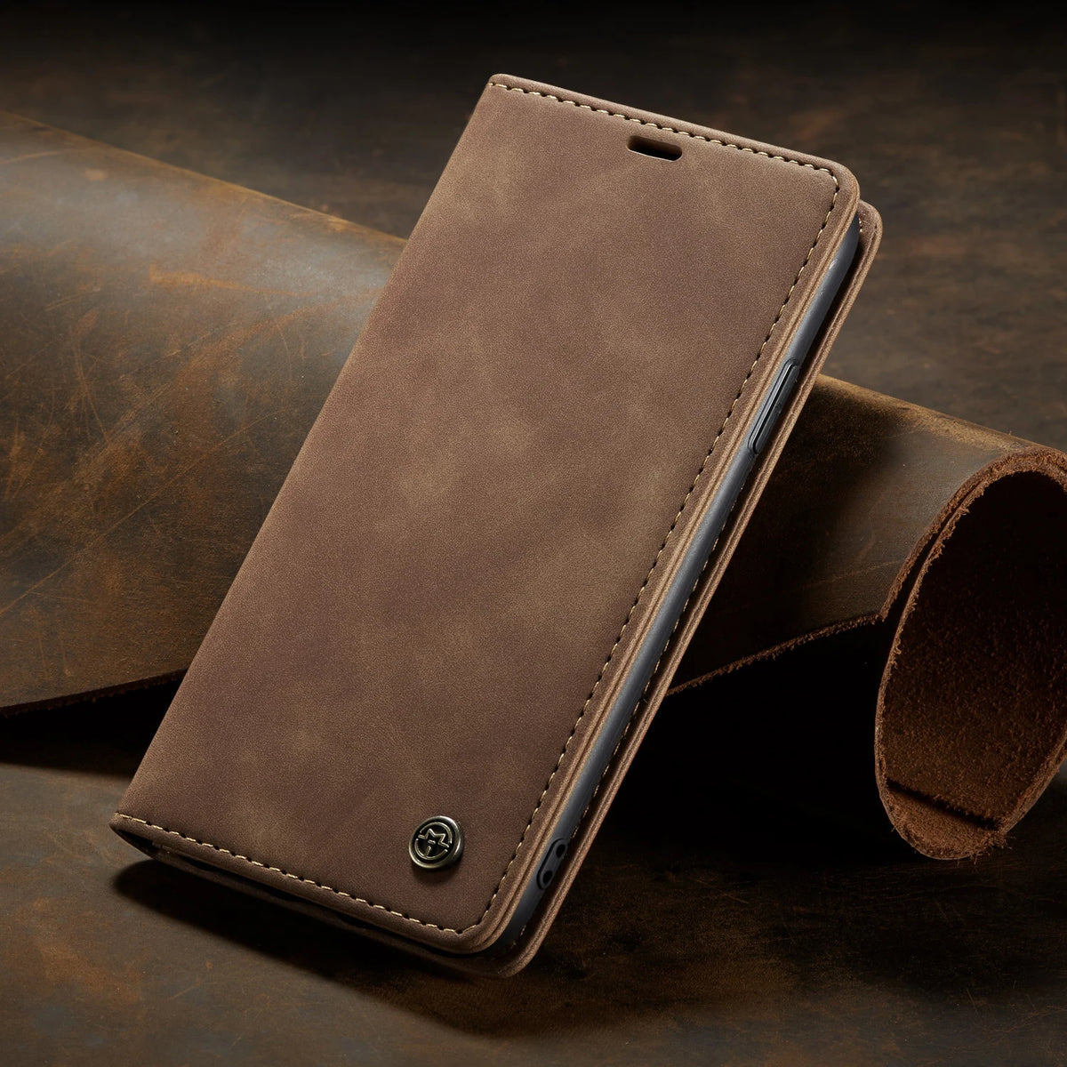 Étui portefeuille magnétique à rabat en cuir pour téléphone, noir, marron, rouge, bleu, avec support et porte-cartes de protection | Sulvida