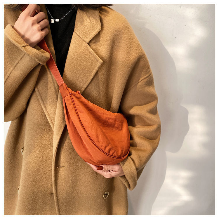 Halvemaanvormige Schoudertas Kunstleer Chic Design Dames Handtas Elegante Everyday Bag Vintage Stijl Mode | Sulvida