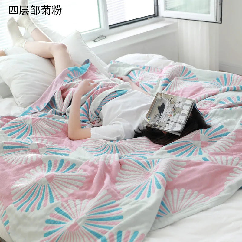 Katoenen Muslin Plaid Deken 150×200 200×230 Geruit Sprei Bank Bed Reisdeken Lichtgewicht Ademend Zacht | Sulvida
