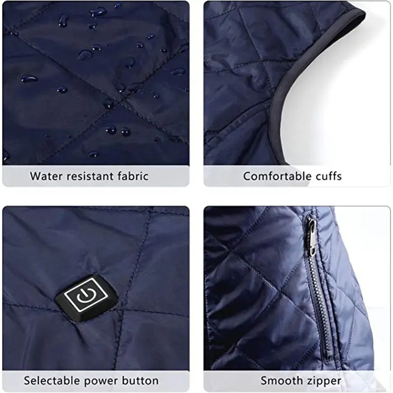 Verwarmde Damesvest met USB Aansluiting – Infraroodverwarming voor Rug, Buik en Taille – Comfortabel Herfst Winter Vest | Sulvida