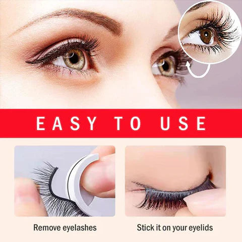 Faux cils autocollants réutilisables, effet naturel, sans colle, pose facile en 3 secondes - Sulvida