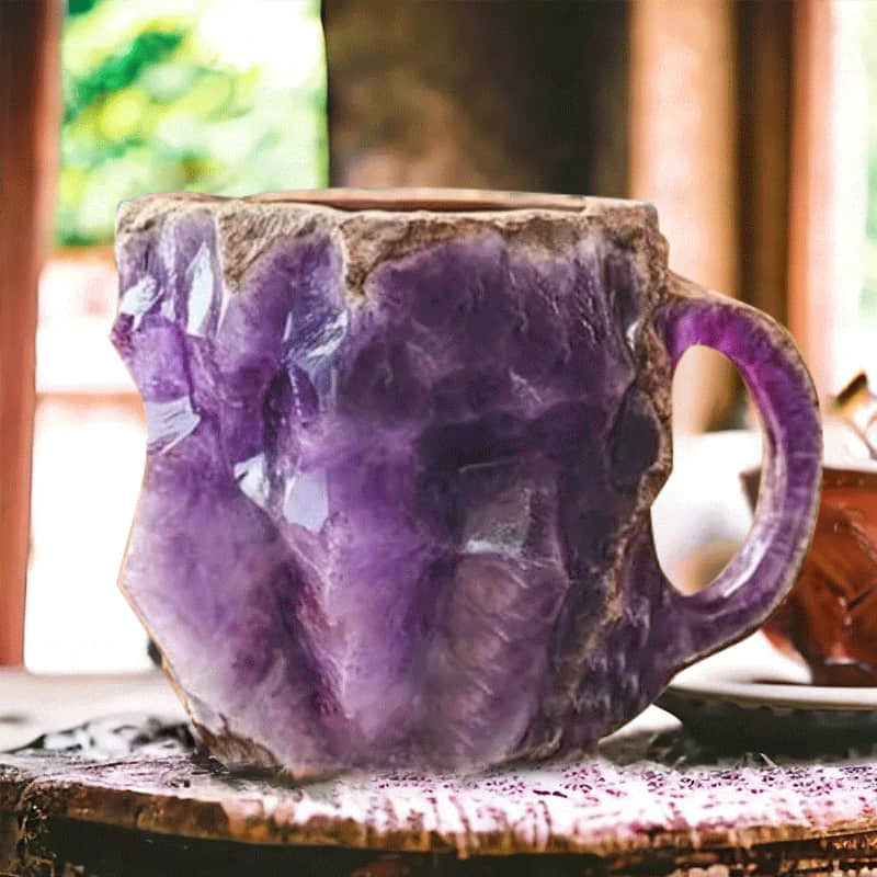 Elegante Porseleinen Mok met Edelsteendesign – Perfect voor Koffie en Thee – Stijlvol Servies voor Elke Dag | Sulvida