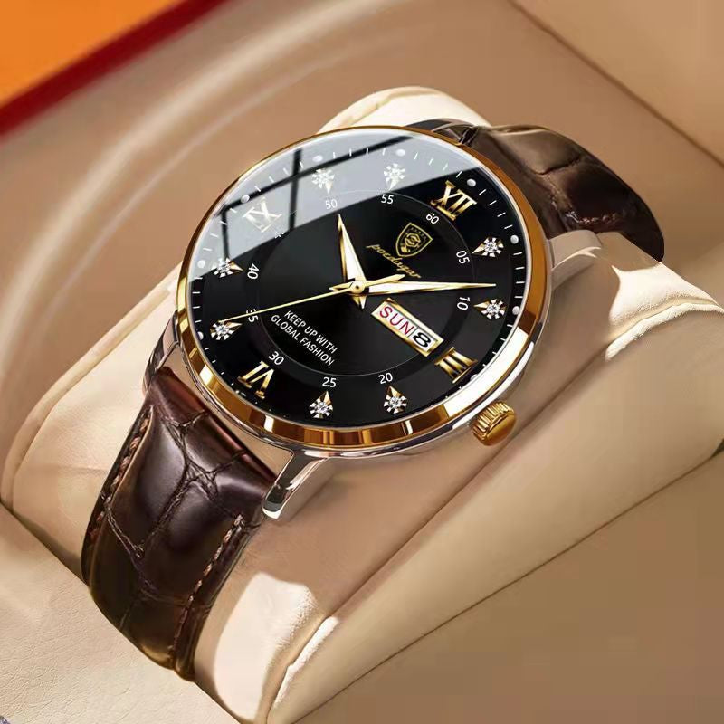 Herenhorloge met Lichtgevende Wijzerplaat Waterbestendig RVS Quartz Uurwerk Sportief Klassiek Design | Sulvida