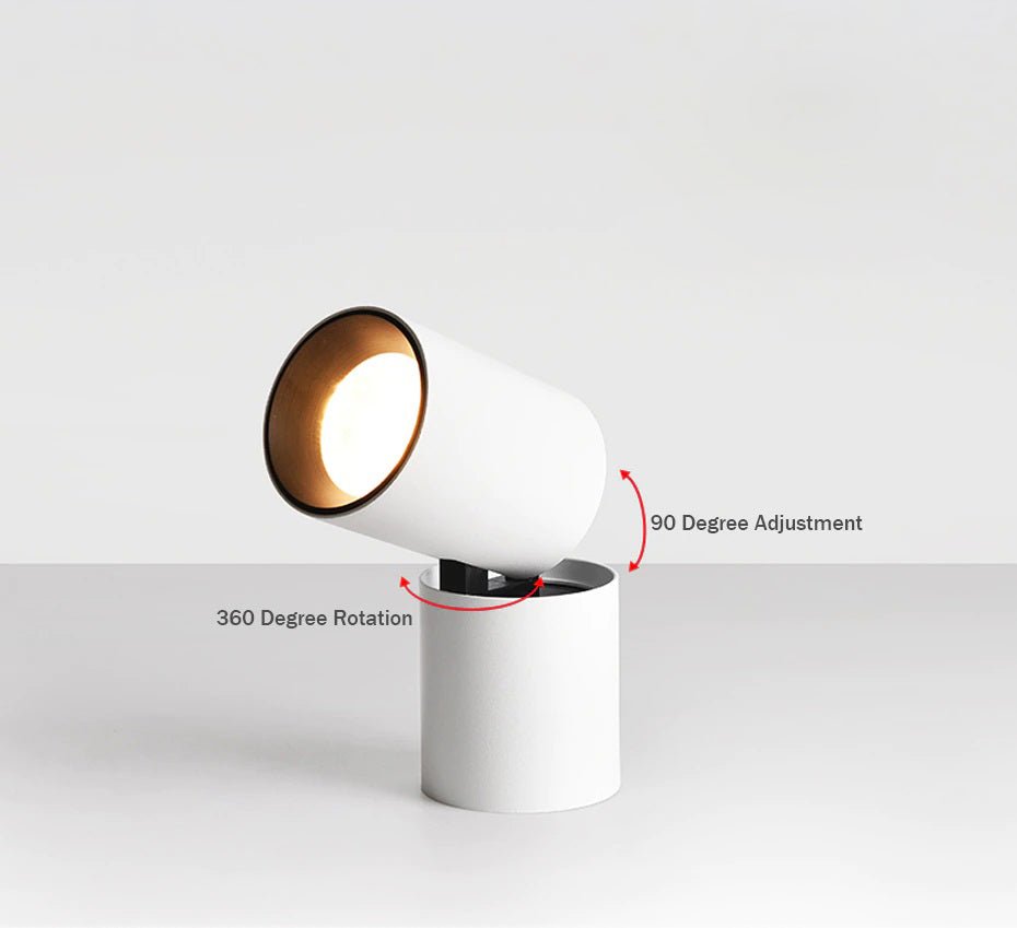 Verstelbare Opbouwspot Rond LED Plafondverlichting Zwart Wit Dimbaar Richtbaar 7W 12W Spotverlichting Woonkamer | Sulvida