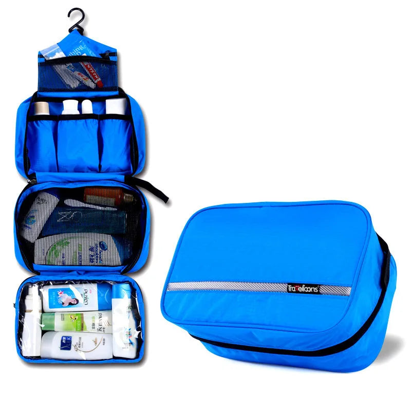 Ruime Toilettas Waterdicht met Vakken Reiscosmeticaorganizer Hangende Make-up Tas voor Thuis Sportschool & Vakantie | Sulvida