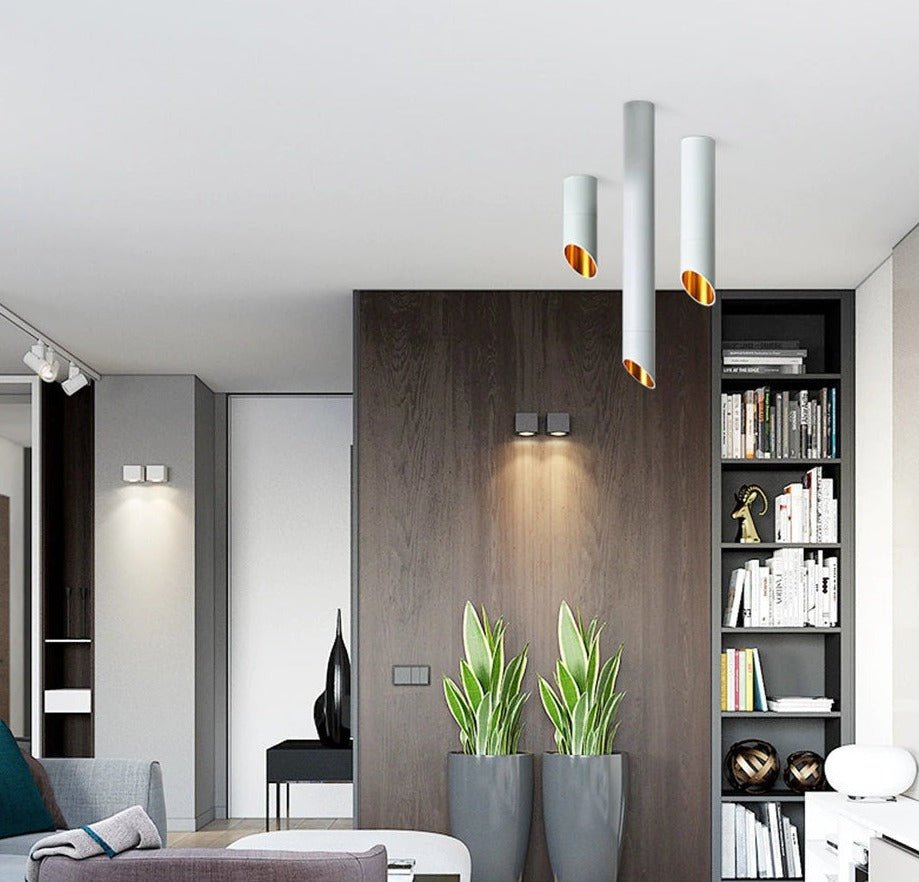 Opbouw LED Plafondspot Buisvormig Design Aluminium Koper Zwart Wit Warm Koud Licht Moderne Verlichting | Sulvida