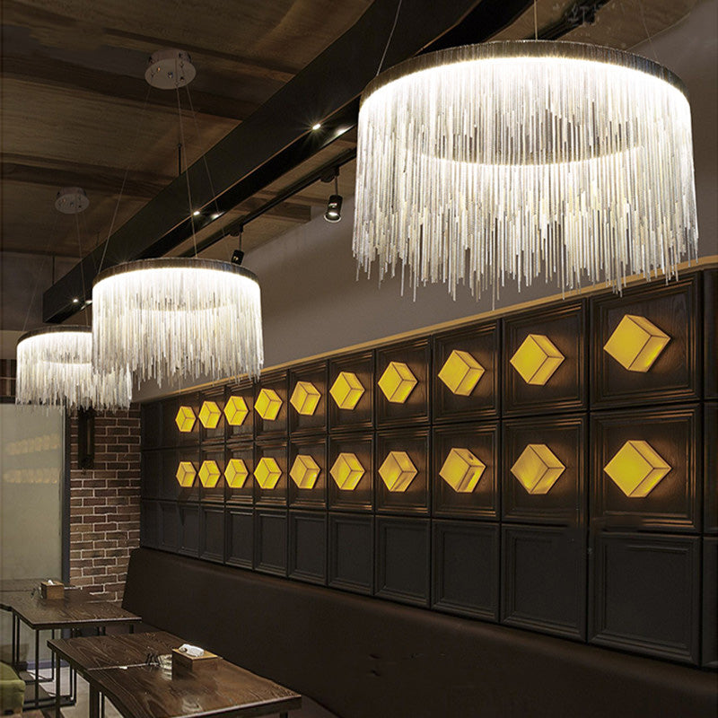 Ronde hanglamp aluminium LED zilver modern design woonkamer eetkamer slaapkamer keuken instelbare lichtkleur | Sulvida