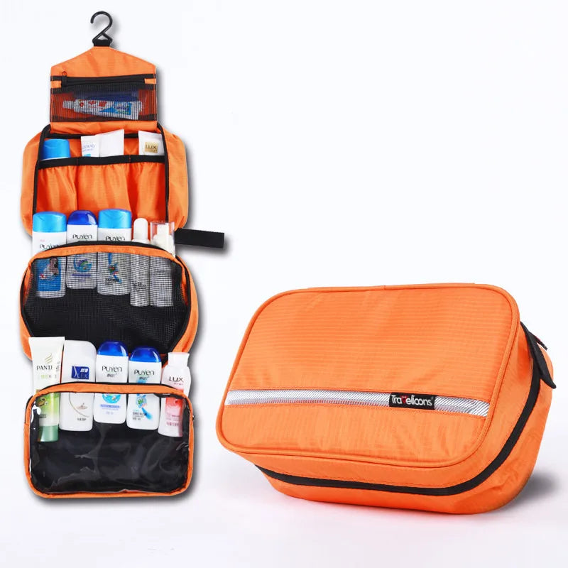 Ruime Toilettas Waterdicht met Vakken Reiscosmeticaorganizer Hangende Make-up Tas voor Thuis Sportschool & Vakantie | Sulvida