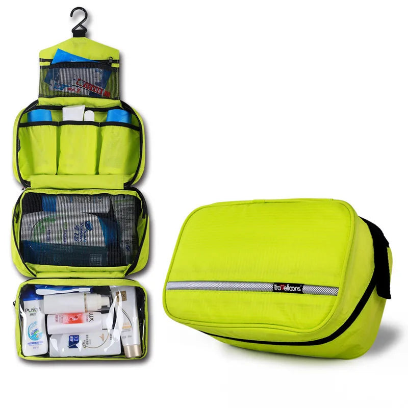 Ruime Toilettas Waterdicht met Vakken Reiscosmeticaorganizer Hangende Make-up Tas voor Thuis Sportschool & Vakantie | Sulvida
