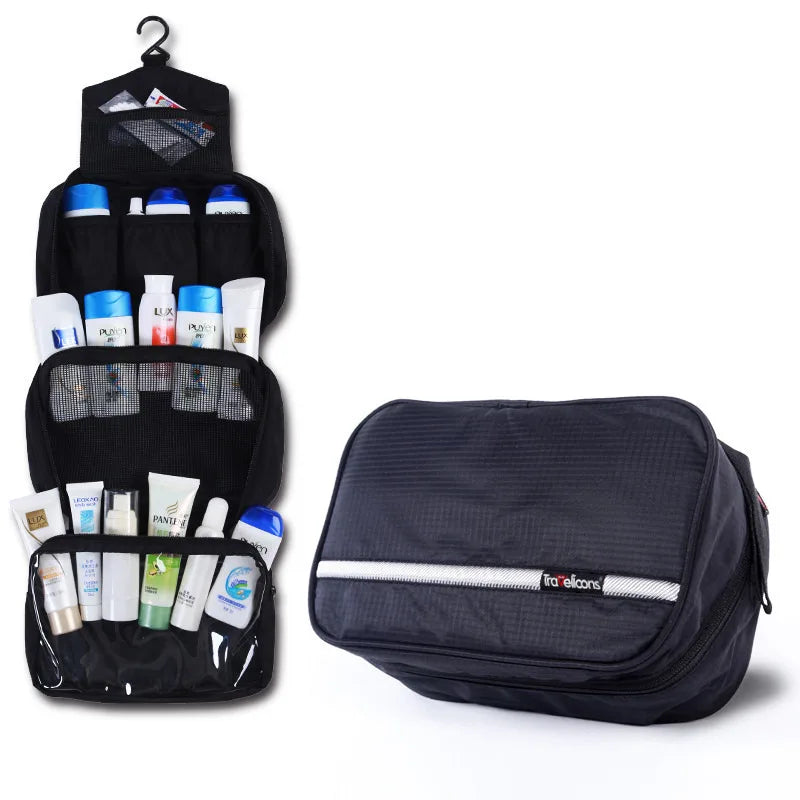 Ruime Toilettas Waterdicht met Vakken Reiscosmeticaorganizer Hangende Make-up Tas voor Thuis Sportschool & Vakantie | Sulvida