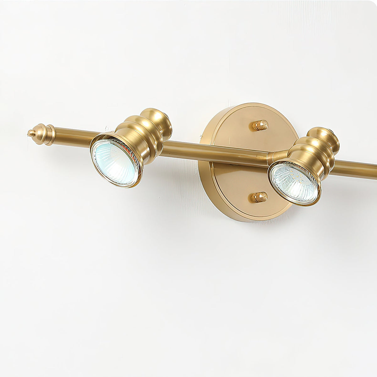 Messing Wandlamp met Verstelbare Spots Brons Vintage Spotverlichting Hal Woonkamer Eetkamer Zwenkbaar | Sulvida