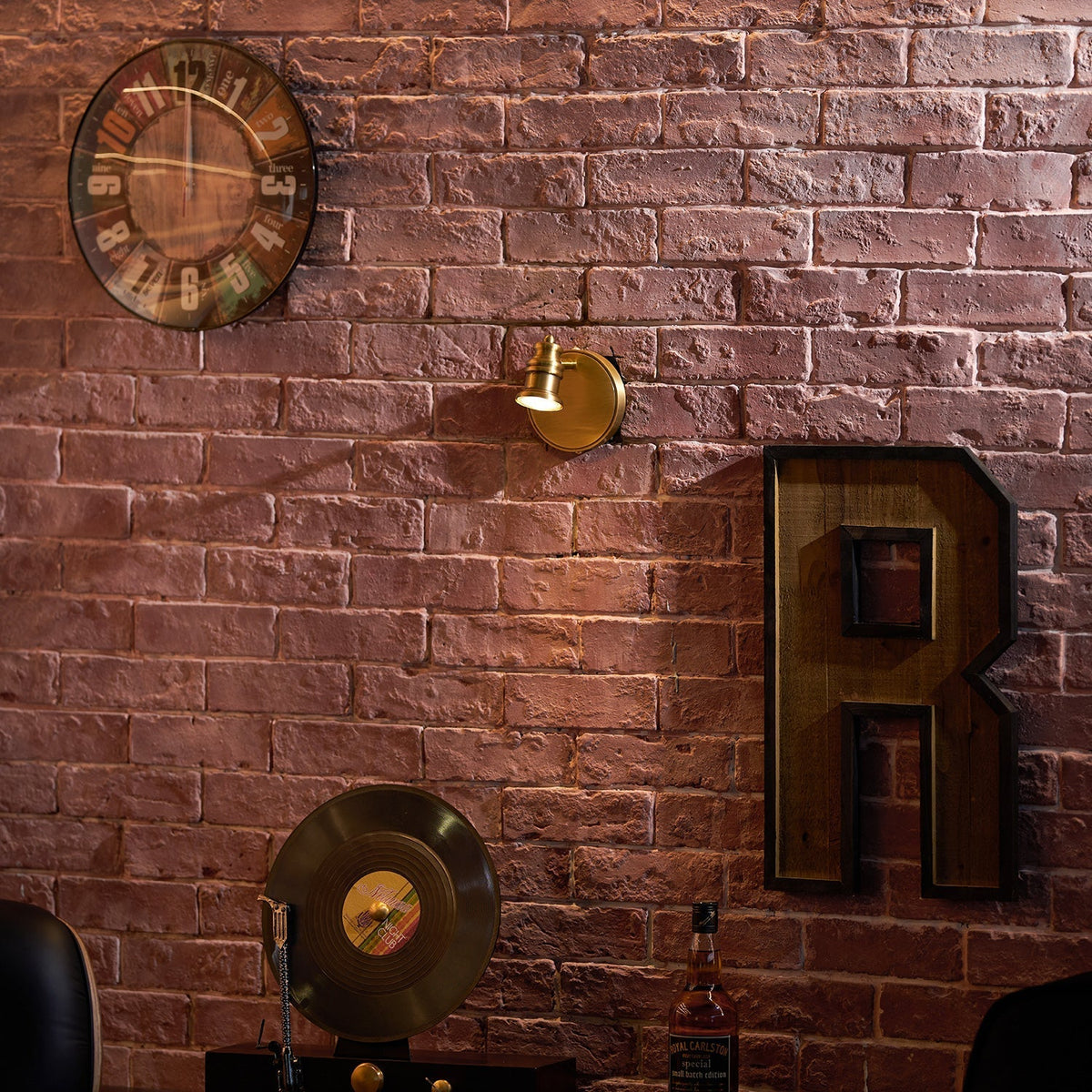 Messing Wandlamp met Verstelbare Spots Brons Vintage Spotverlichting Hal Woonkamer Eetkamer Zwenkbaar | Sulvida