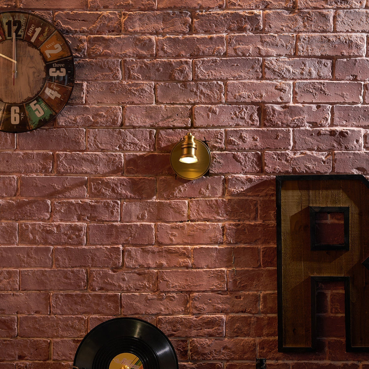 Messing Wandlamp met Verstelbare Spots Brons Vintage Spotverlichting Hal Woonkamer Eetkamer Zwenkbaar | Sulvida