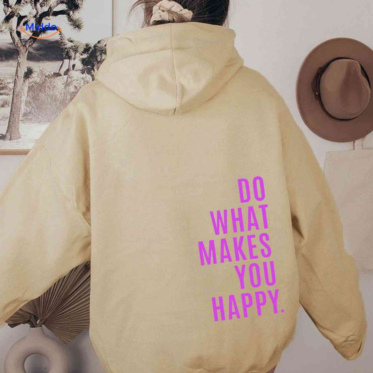 Oversized Hoodie met Motiverende Print Comfortabel Katoenen Sweater Streetwear Stijl Casual Unisex Mode | Sulvida