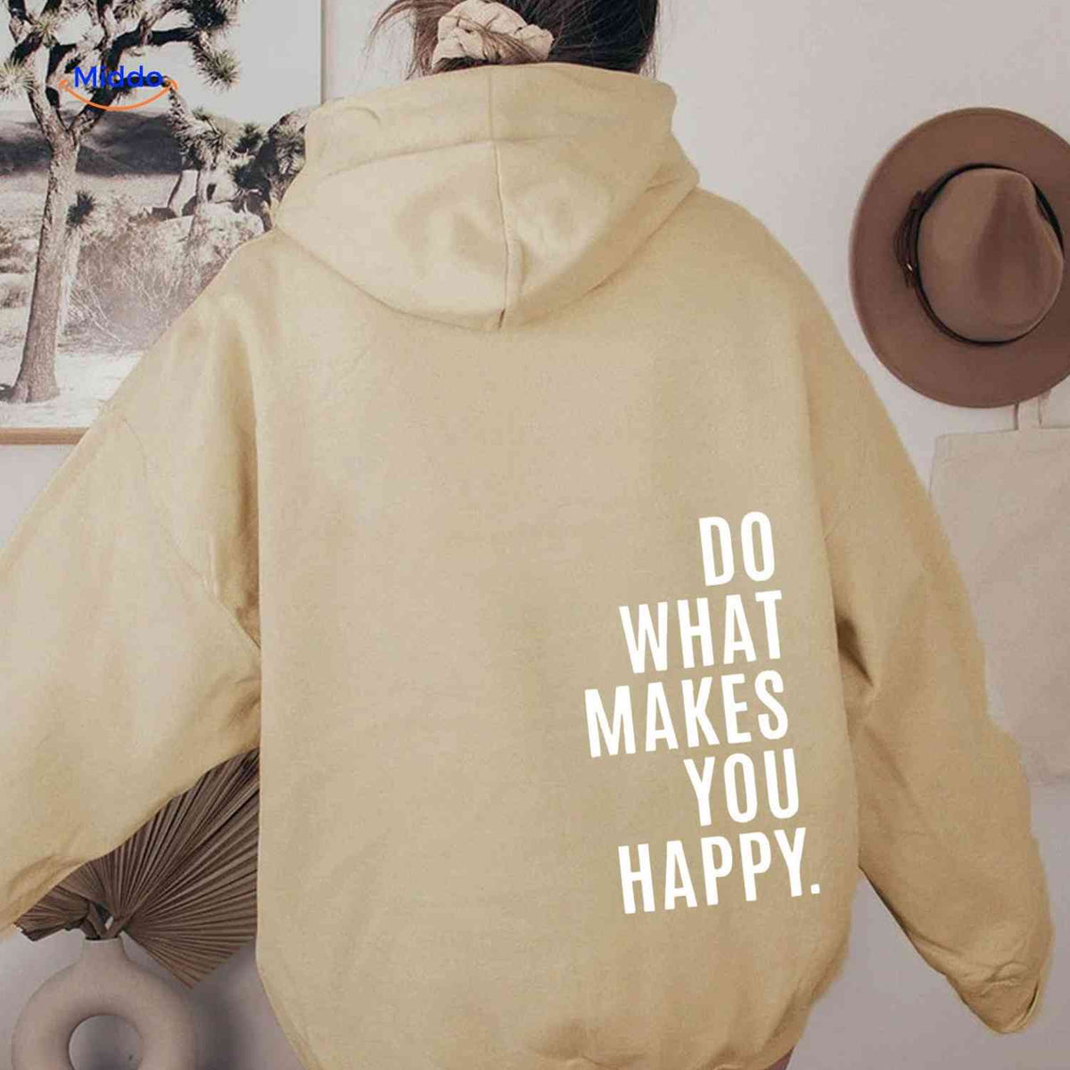 Oversized Hoodie met Motiverende Print Comfortabel Katoenen Sweater Streetwear Stijl Casual Unisex Mode | Sulvida