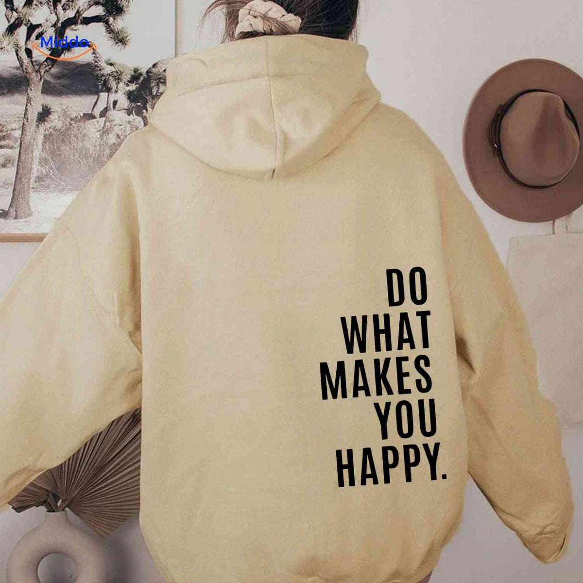 Oversized Hoodie met Motiverende Print Comfortabel Katoenen Sweater Streetwear Stijl Casual Unisex Mode | Sulvida