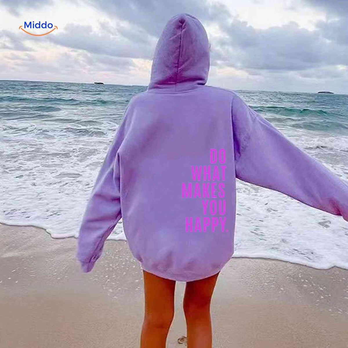 Oversized Hoodie met Motiverende Print Comfortabel Katoenen Sweater Streetwear Stijl Casual Unisex Mode | Sulvida