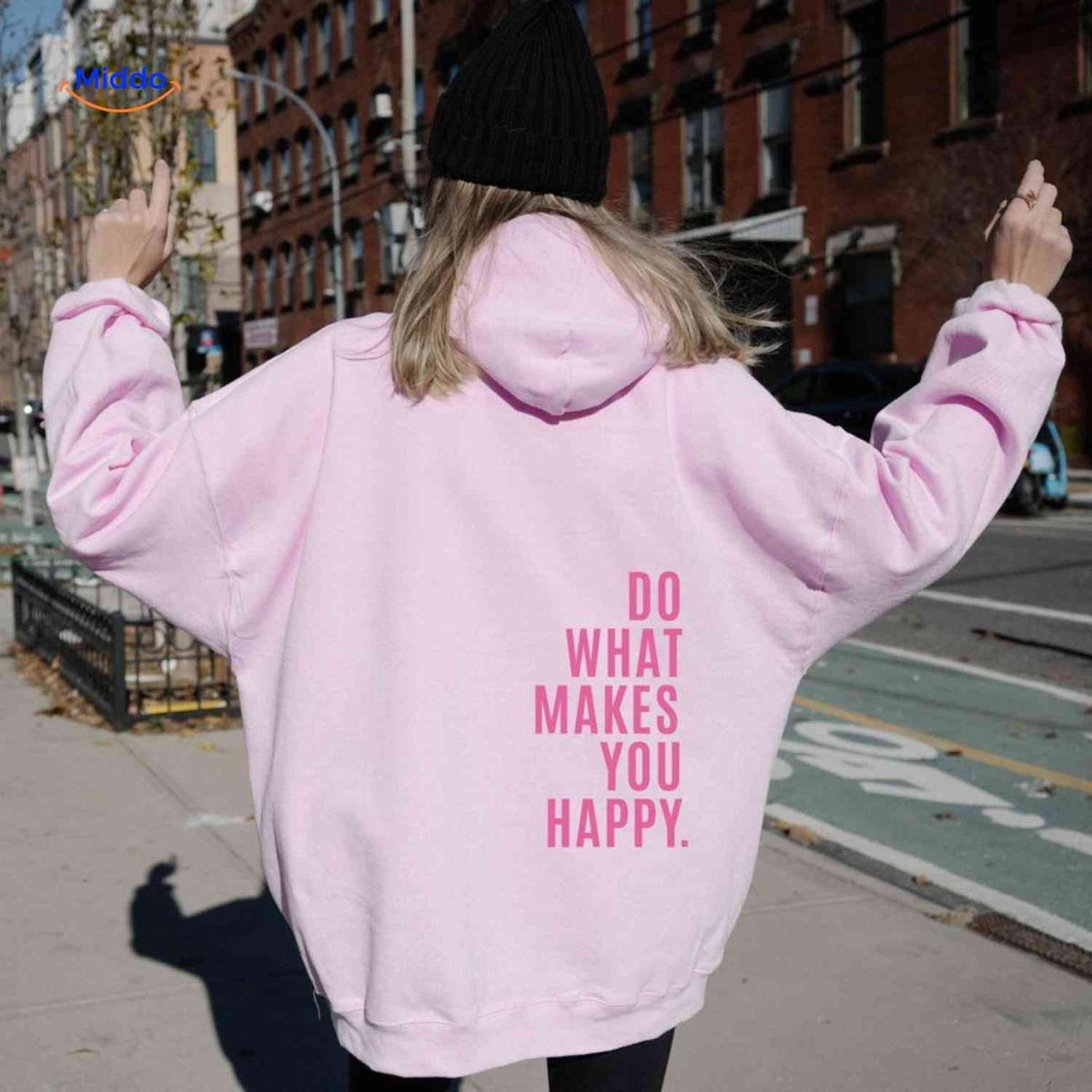 Oversized Hoodie met Motiverende Print Comfortabel Katoenen Sweater Streetwear Stijl Casual Unisex Mode | Sulvida