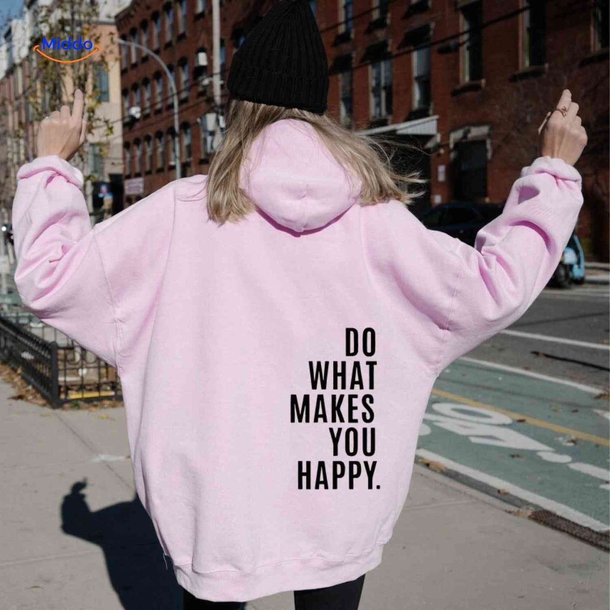 Oversized Hoodie met Motiverende Print Comfortabel Katoenen Sweater Streetwear Stijl Casual Unisex Mode | Sulvida