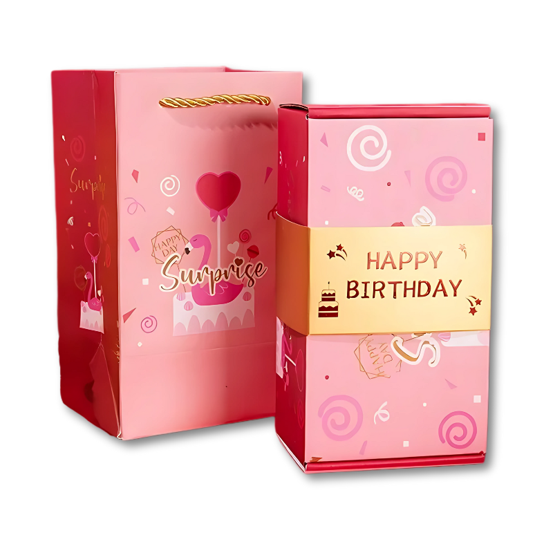 Cadeaubox met Verrassing Hartjesmotief – Luxe Geschenkdoos voor Speciale Momenten en Persoonlijke Boodschappen | Sulvida
