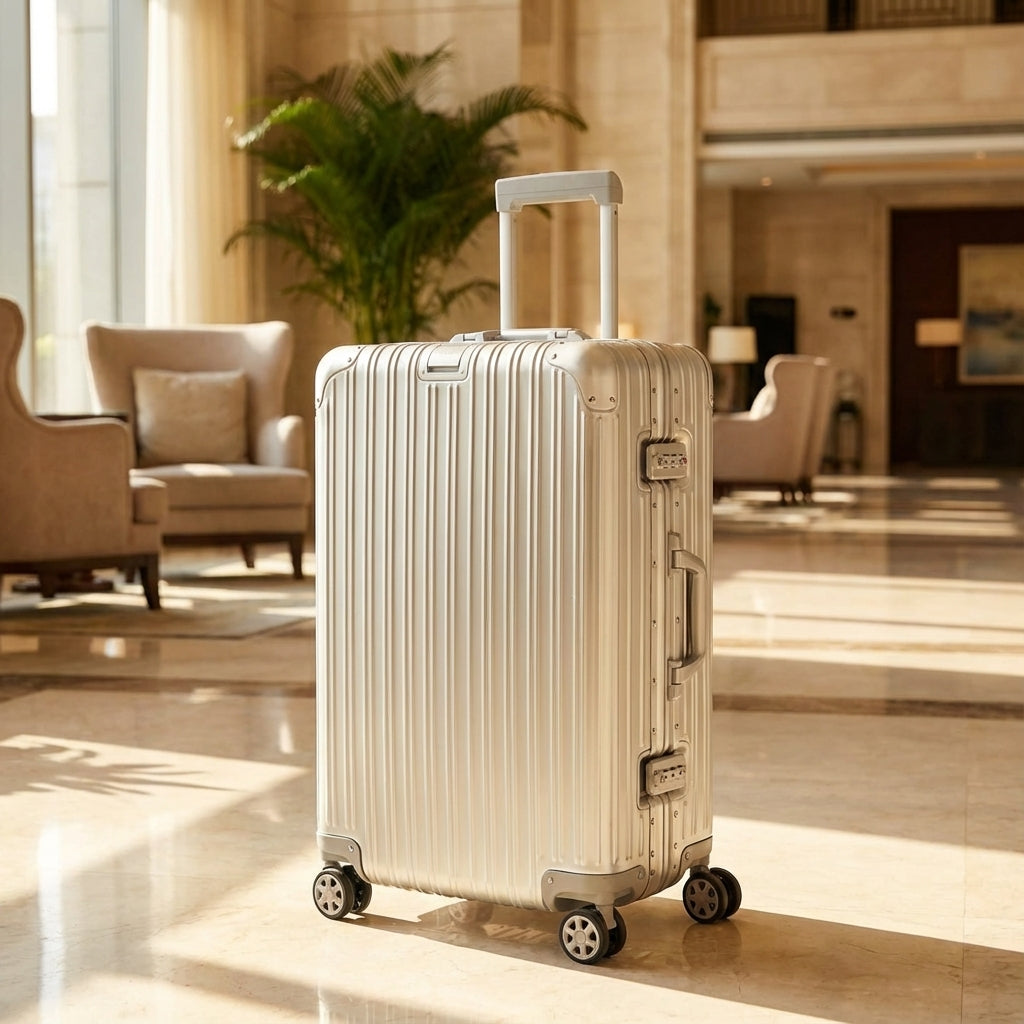 Hardshell Aluminium-Magnesium Reiskoffer Lichtgewicht met 4 Wielen Rolbagage TSA-Slot Handbagage Trolley | Sulvida