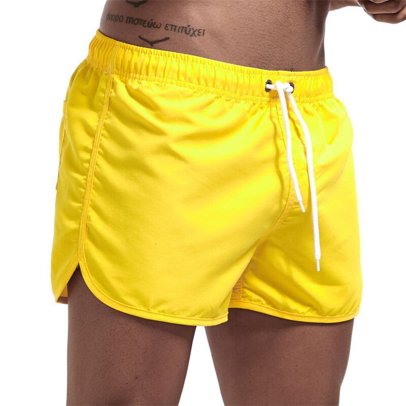 Heren Zwemshort Effen Kleur met Zakje en Verstelbaar Koord – Sneldrogend Badmode voor Strand en Zwembad – Comfortabel Zomerkleding | Sulvida