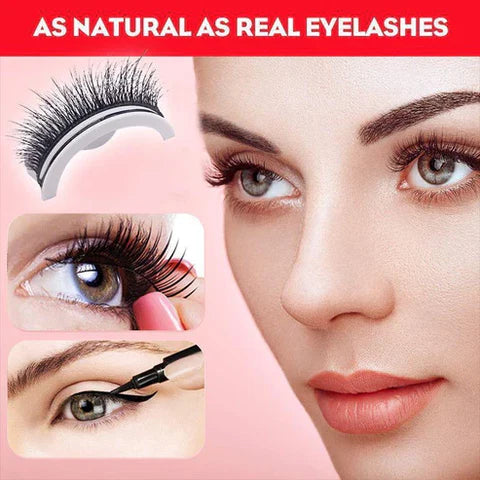 Faux cils autocollants réutilisables, effet naturel, sans colle, pose facile en 3 secondes - Sulvida