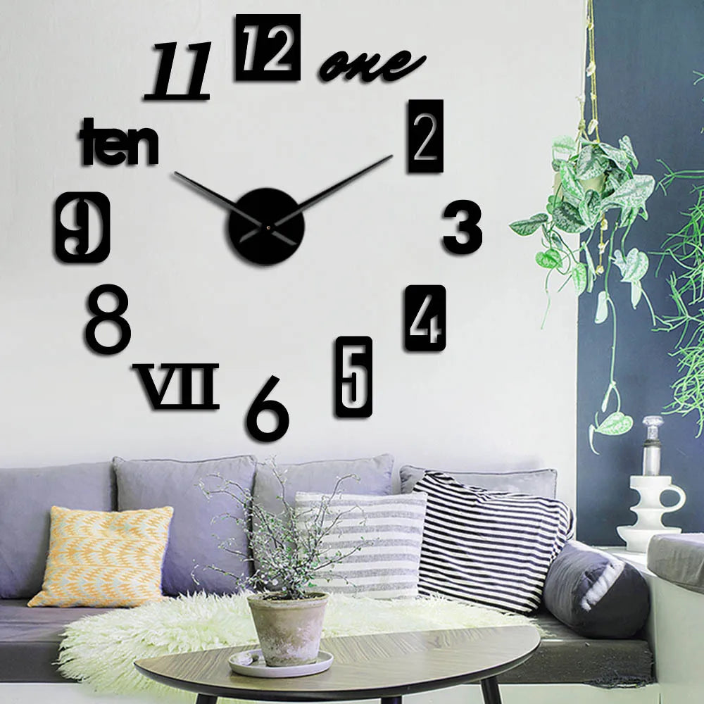 Ronde Wandklok Decoratief 30cm Zwart Cijfers Stille Uurwerk Metalen Wijzerplaat Modern Interieur Wanddecoratie | Sulvida