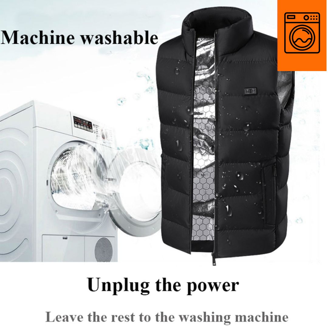 Verwarmde Bodywarmer Oplaadbaar USB Unisex Wintervest Verstelbare Warmte Outdoor Wandelen Fietsen Sport | Sulvida