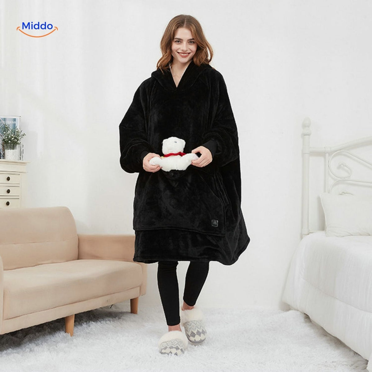 Pull chauffant avec chargement USB, 3 zones chauffantes, unisexe, vêtement chaud d'hiver noir, gris et bleu pour l'automne | Sulvida