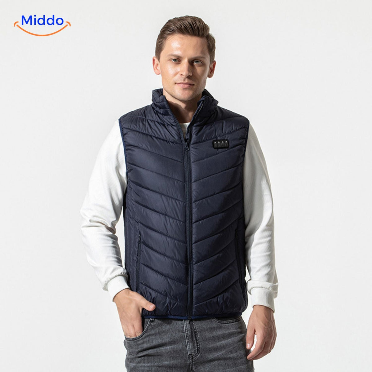 Verwarmingsvest met USB-bediening 4-21 verwarmingszones zwart blauw rood camouflage heren winter bodywarmer | Sulvida