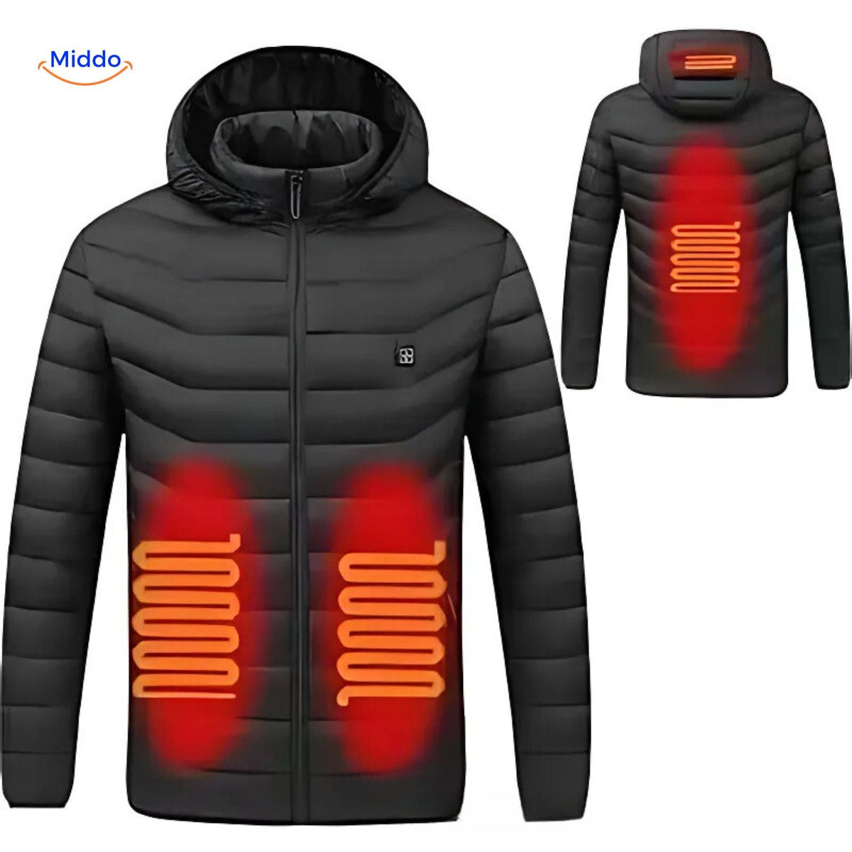 Verwarmde Winterjas Slim Fit Heren Warme Outdoor Jas Verstelbare Verwarming USB Oplaadbaar Winddicht | Sulvida