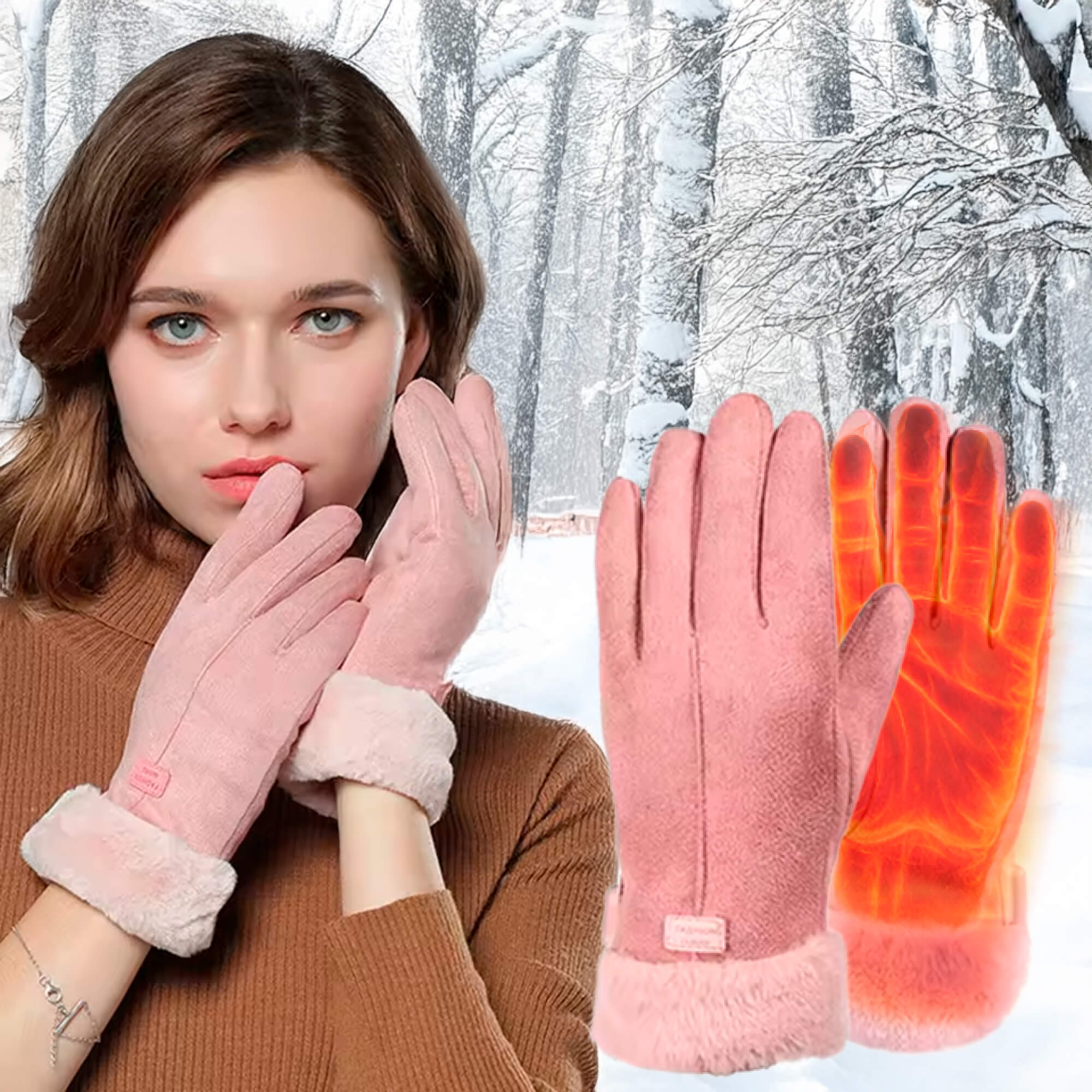 Verwarmde Handschoenen met Touchscreen en USB-Oplaadbaar – Waterdichte Winterhandschoenen voor Dames | Sulvida