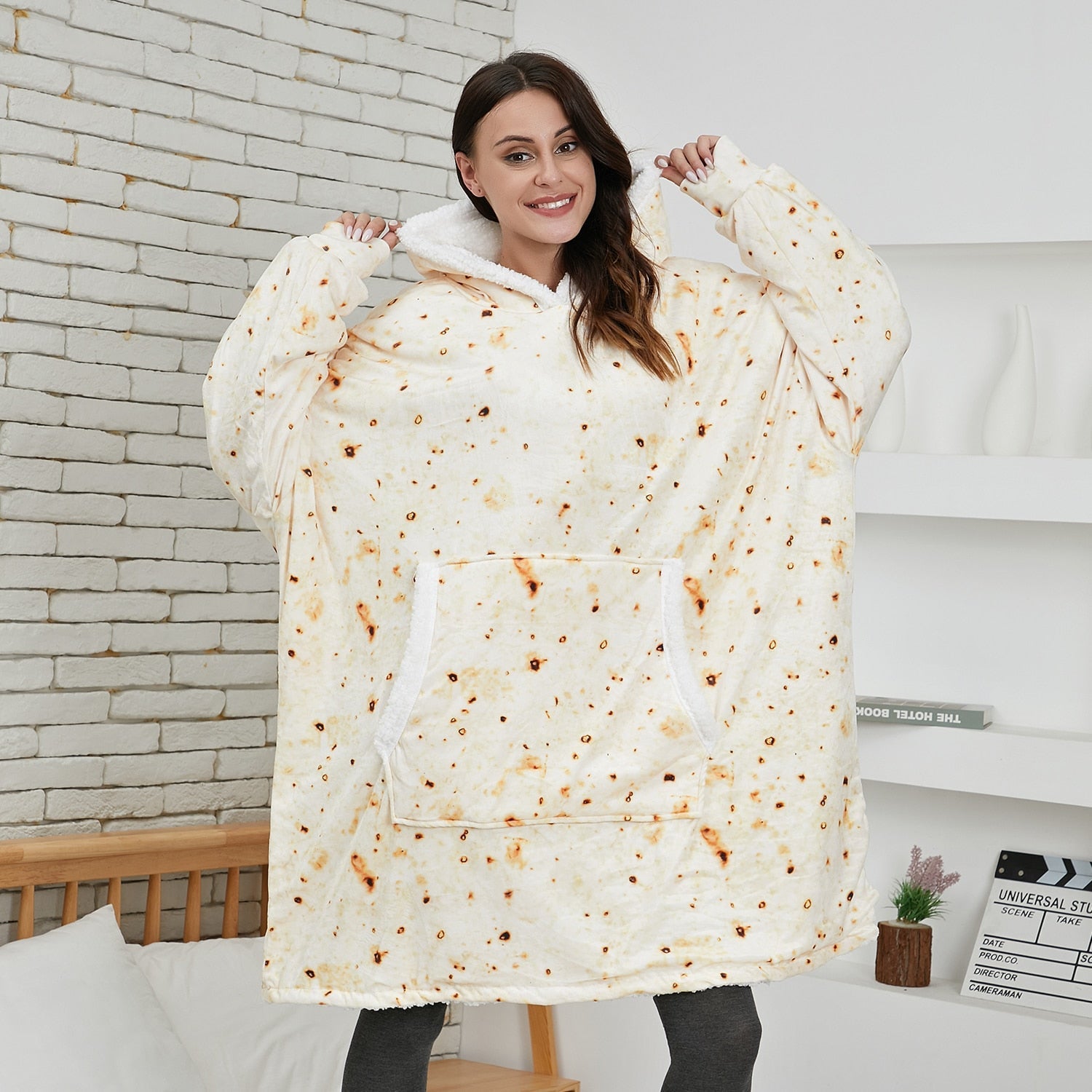 Warme Hooded Deken Hoodie - Zachte Fleece Loungewear met Capuchon en Zakken voor Ultiem Comfort Thuis | Sulvida