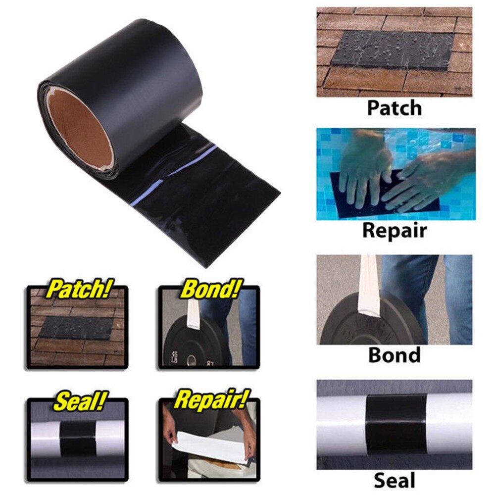 Zelfklevende afdichtingstape waterdicht transparant voor lekken scheuren binnen buiten 150x20cm renovatie | Sulvida