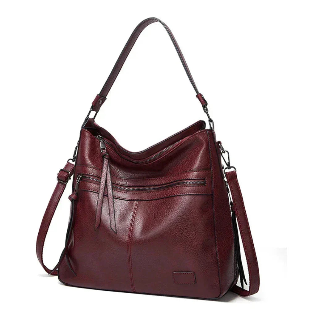 Luxe Schoudertas Echt Leer Dames Crossbody Magnetische Sluiting Verstelbare Riem Elegant Stijlvol Dagelijks | Sulvida