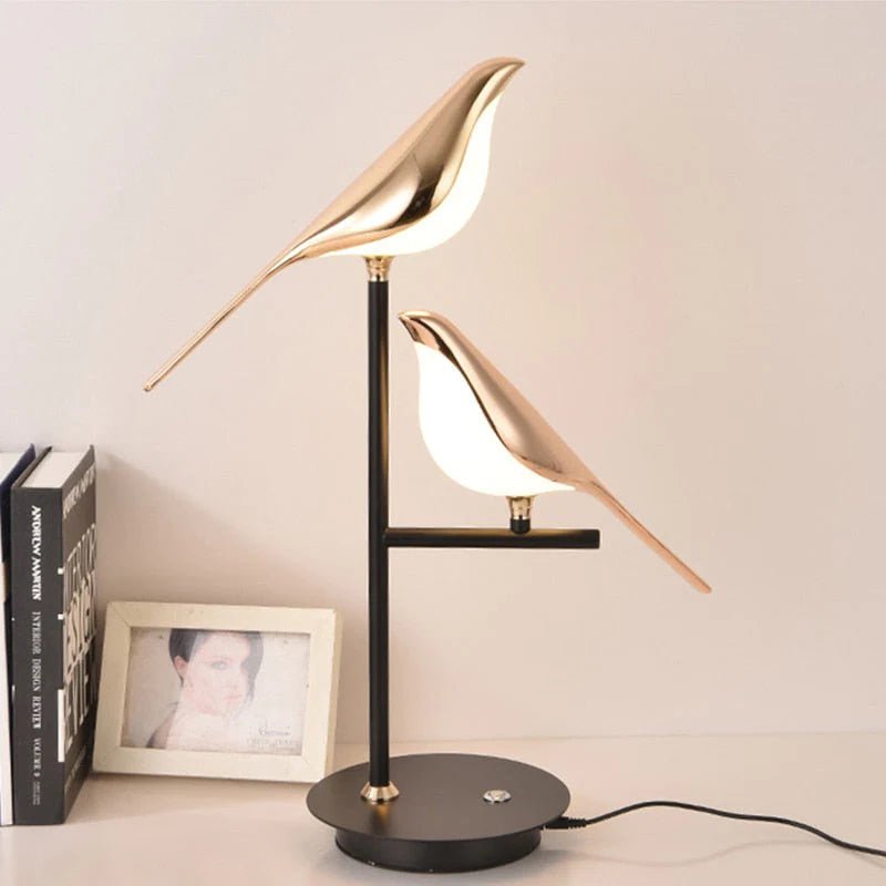 Wandlamp gouden vogels Nordic design LED interieurverlichting modern sfeerlicht woondecoratie warmwit | Sulvida