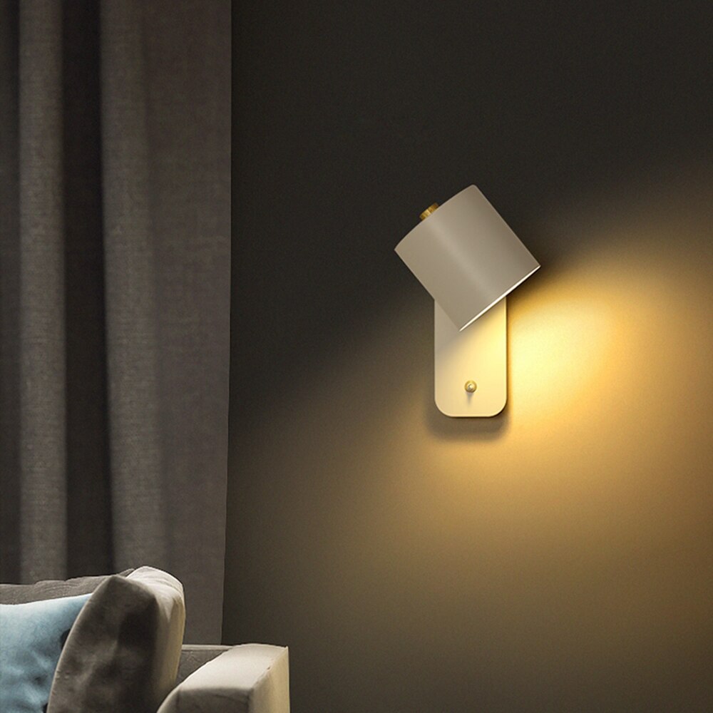 Moderne LED Wandlamp Metaal met Geïntegreerde Schakelaar Wit Groen Grijs Binnenverlichting Chique Design | Sulvida