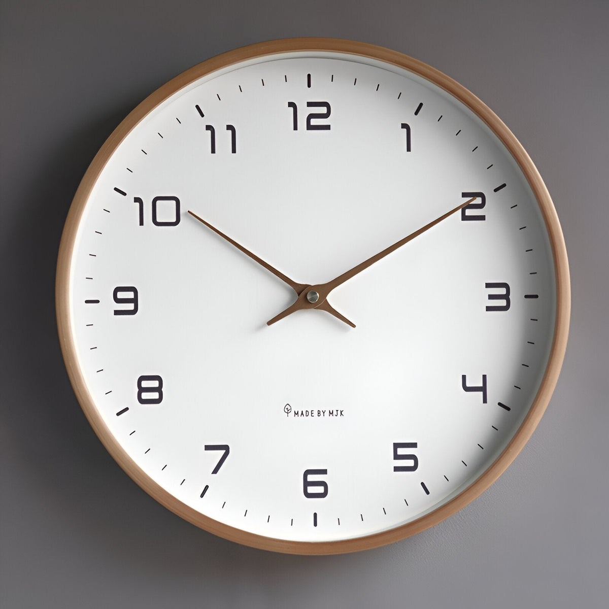 Wandklok Scandinavisch Hout 30cm Stille Uurwerk Moderne Keukenklok Minimalistisch Design Natuurlijke Houtlook | Sulvida