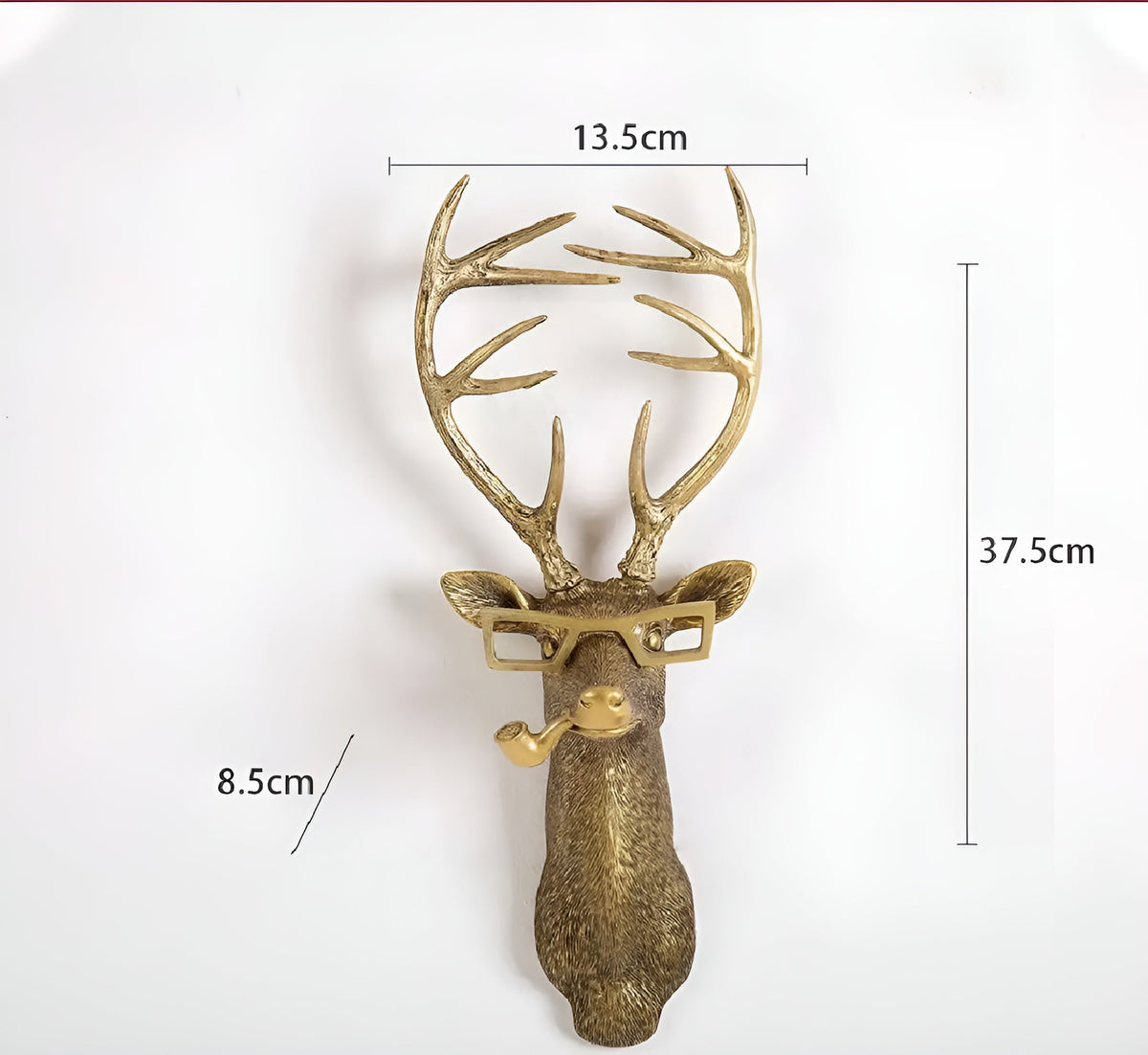Decoratieve Wandhaak Dierenkop Goudkleurig Hars Sleutels Jassen Tassen Klassiek Interieur Woonkamer Gang | Sulvida