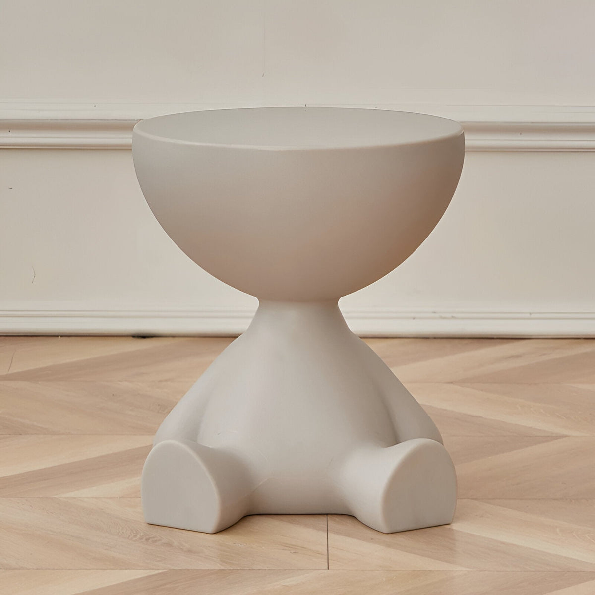 Ronde bijzettafel kunststof 37x41 cm compacte salontafel diverse kleuren voor woonkamer interieur modern | Sulvida