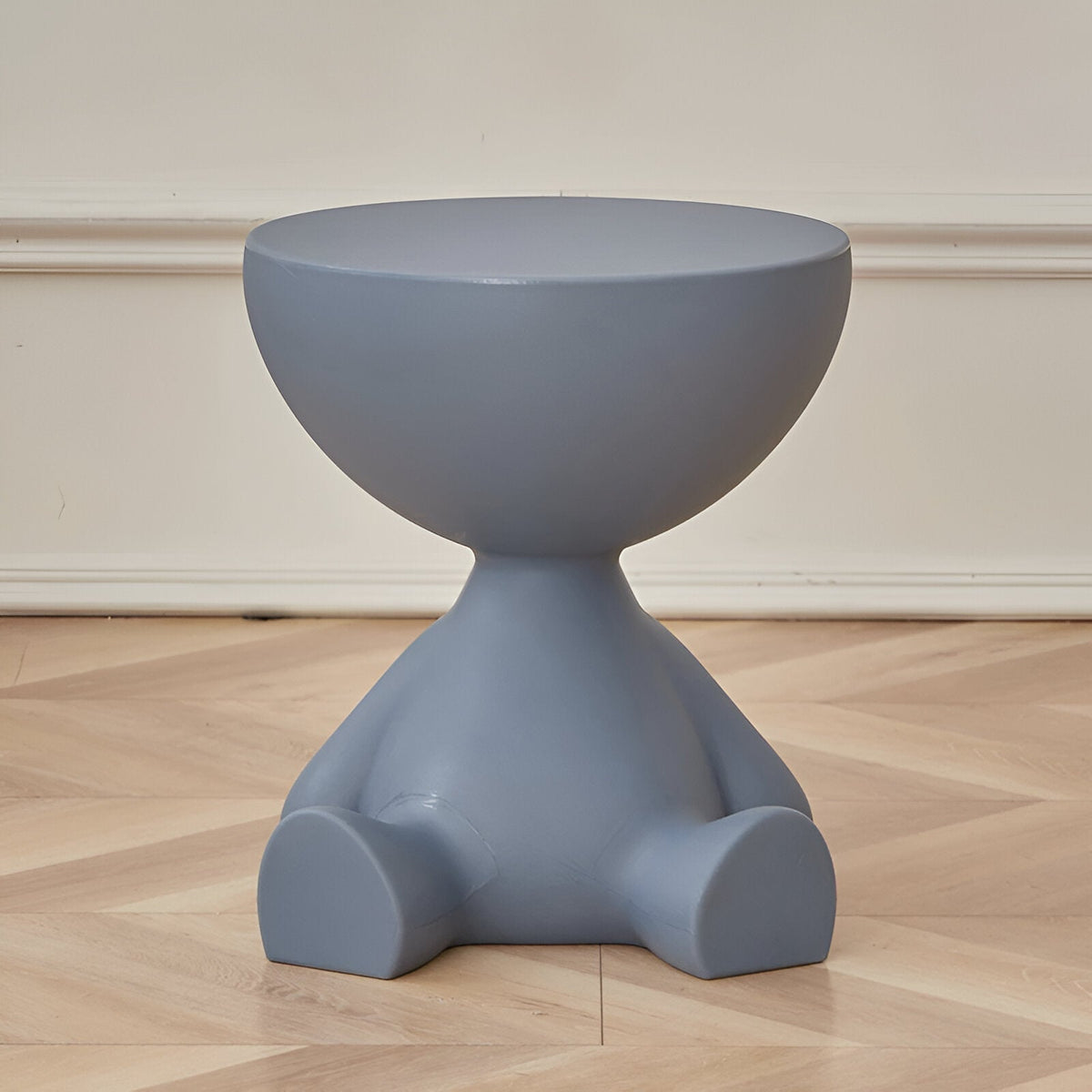 Ronde bijzettafel kunststof 37x41 cm compacte salontafel diverse kleuren voor woonkamer interieur modern | Sulvida