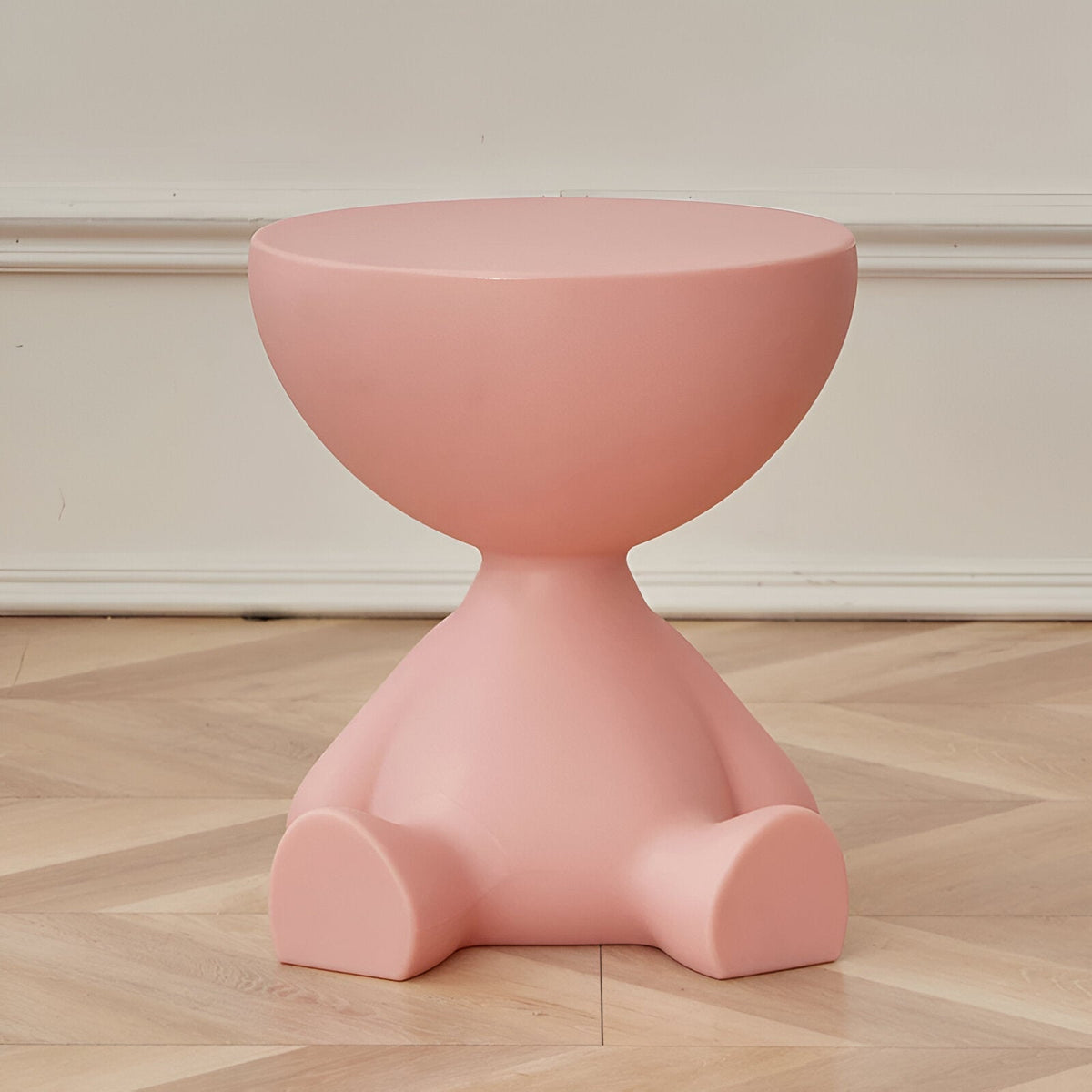Ronde bijzettafel kunststof 37x41 cm compacte salontafel diverse kleuren voor woonkamer interieur modern | Sulvida