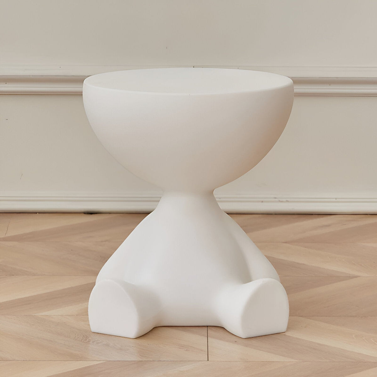 Ronde bijzettafel kunststof 37x41 cm compacte salontafel diverse kleuren voor woonkamer interieur modern | Sulvida