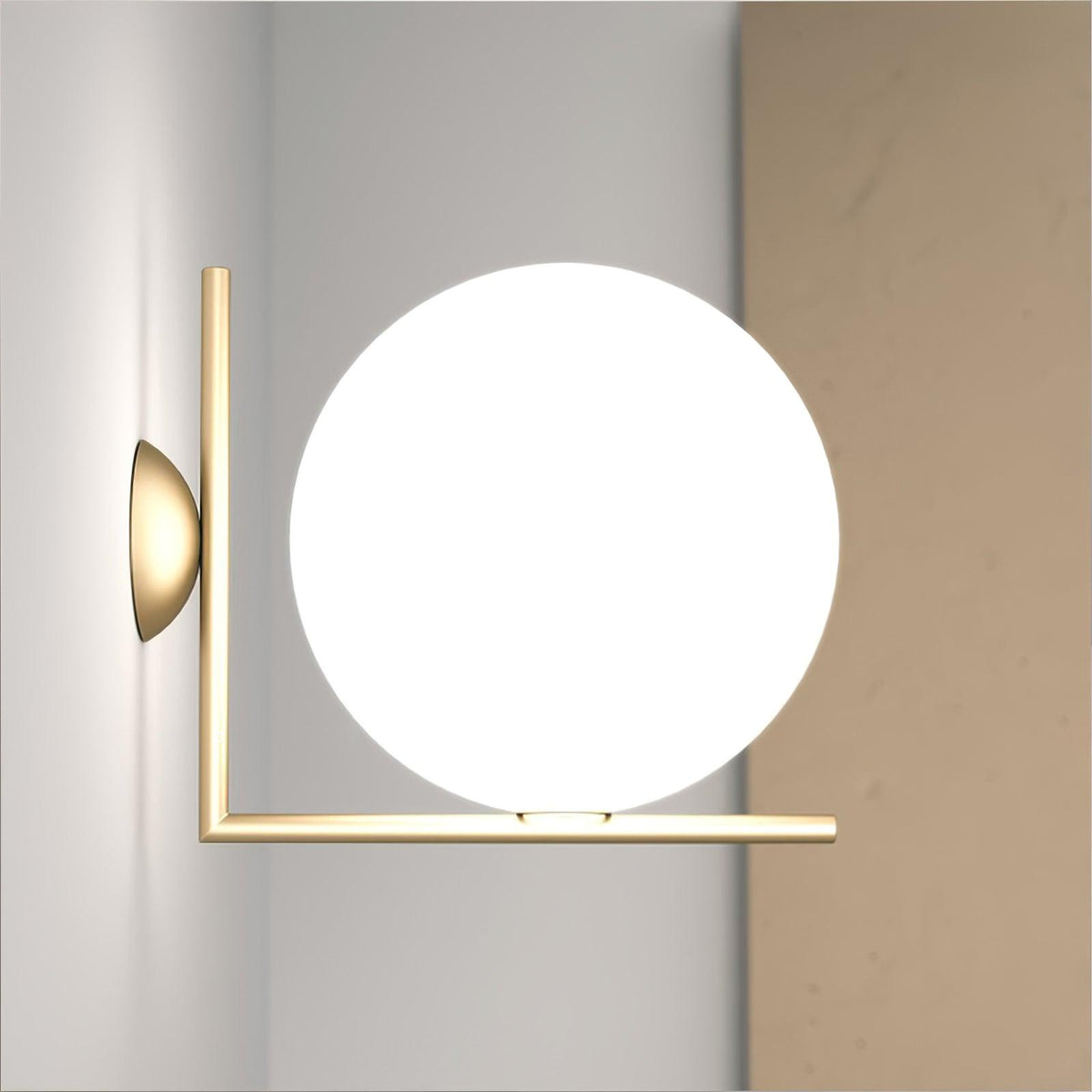 Wandlamp Geblazen Opaalglas Minimalistisch Goudkleurig Zwart Fitting E27 Modern Design Woonkamer Slaapkamer | Sulvida