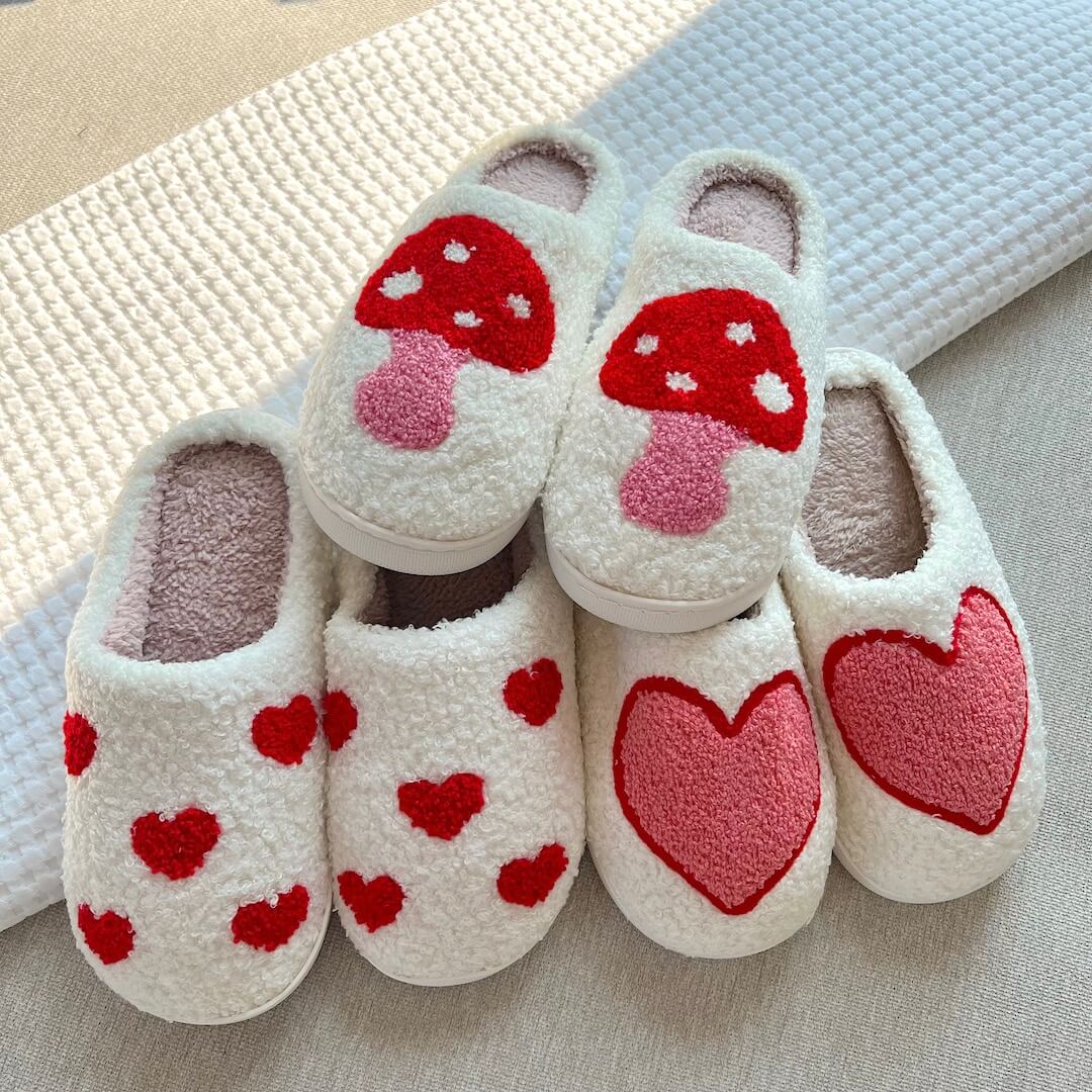 Hartjes Pantoffels Wit Superzacht Comfortabel met Antislip Zolen Perfect voor Binnen Winter Herfst Warm | Sulvida