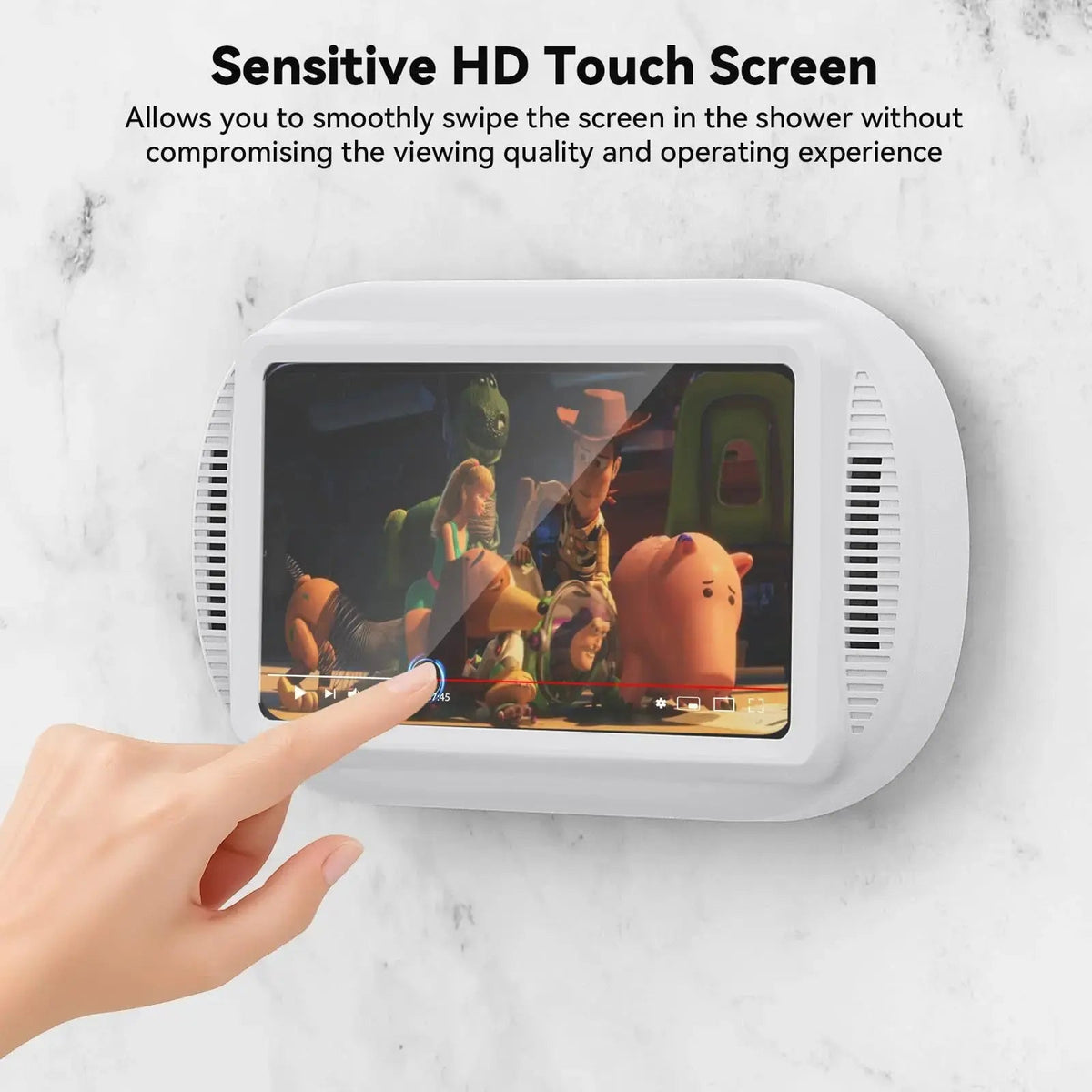 Waterdichte telefoonhouder voor douche met draaibare wandbeugel voor badkamer smartphone houder waterdicht | Sulvida